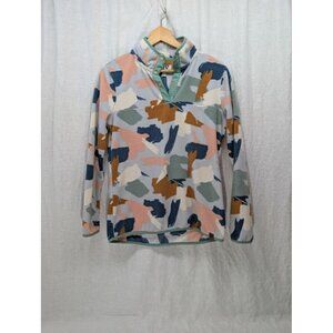 Life Integrity Earth womens sz medium earth tone long sleeve fleece pullover J10